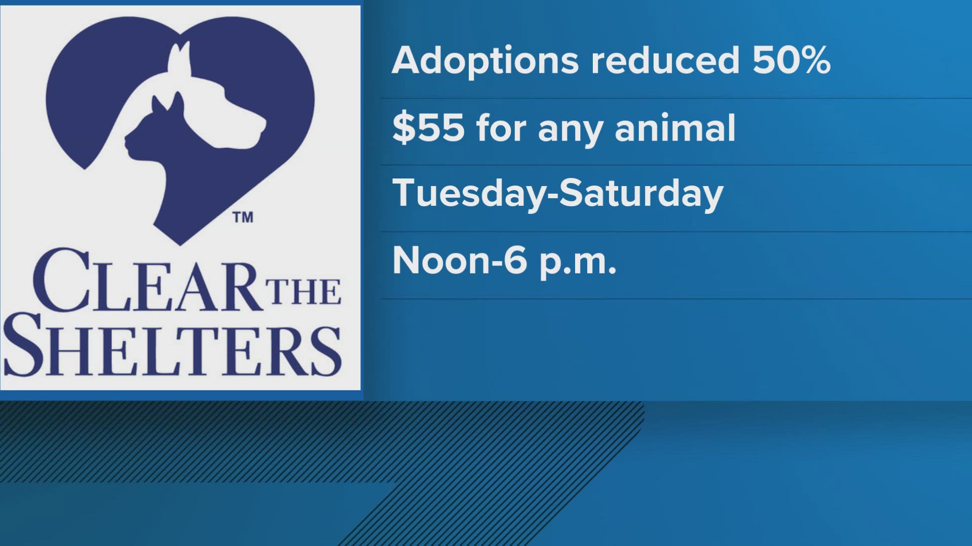 Oak Ridge Animal Shelter employees are offering a new discount on pet adoption with its 'Clear The Shelters' event.