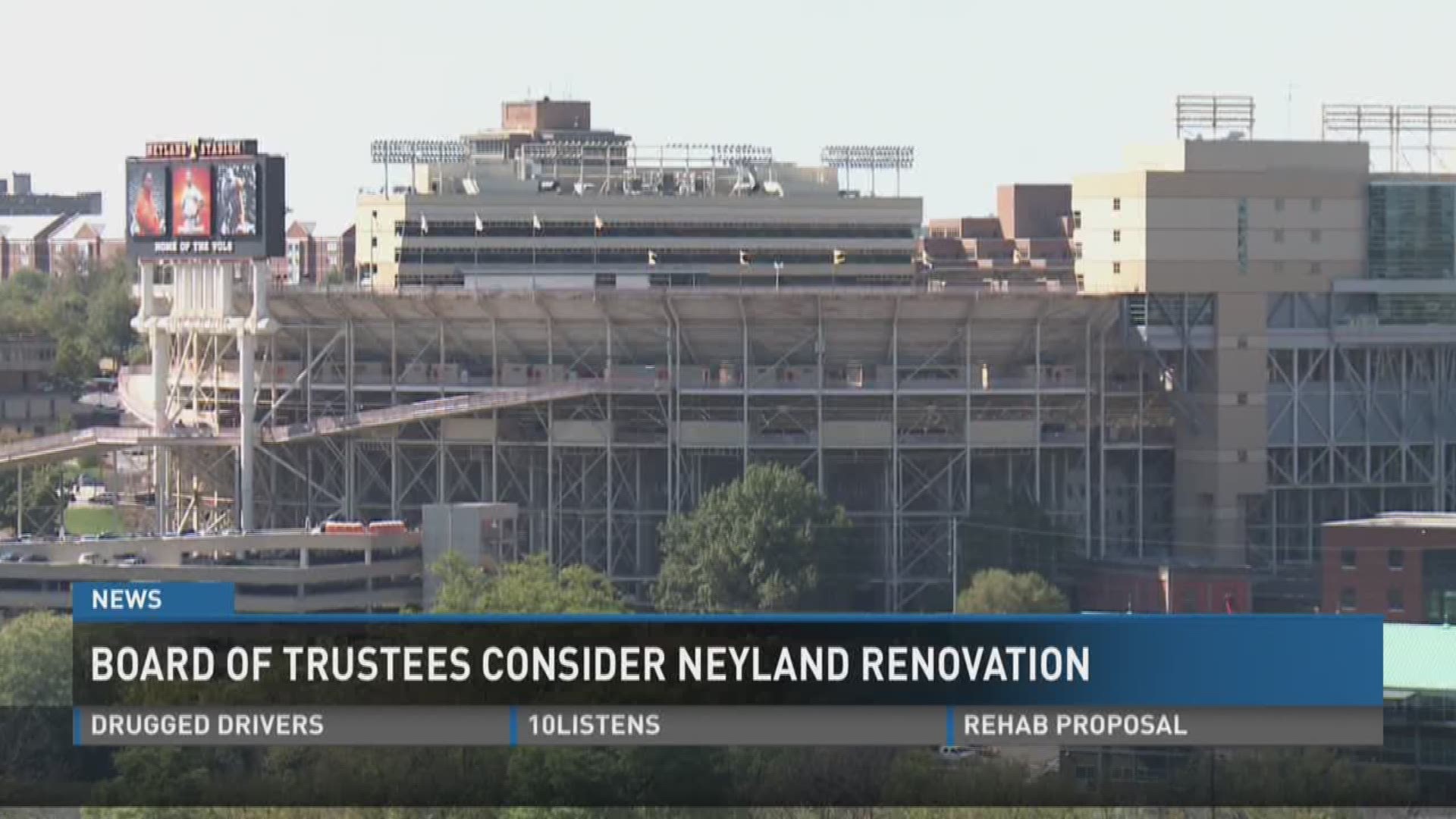 Oct. 13, 2016: The UT Board of Trustees is considering a $106 million plan to renovate Neyland Stadium.