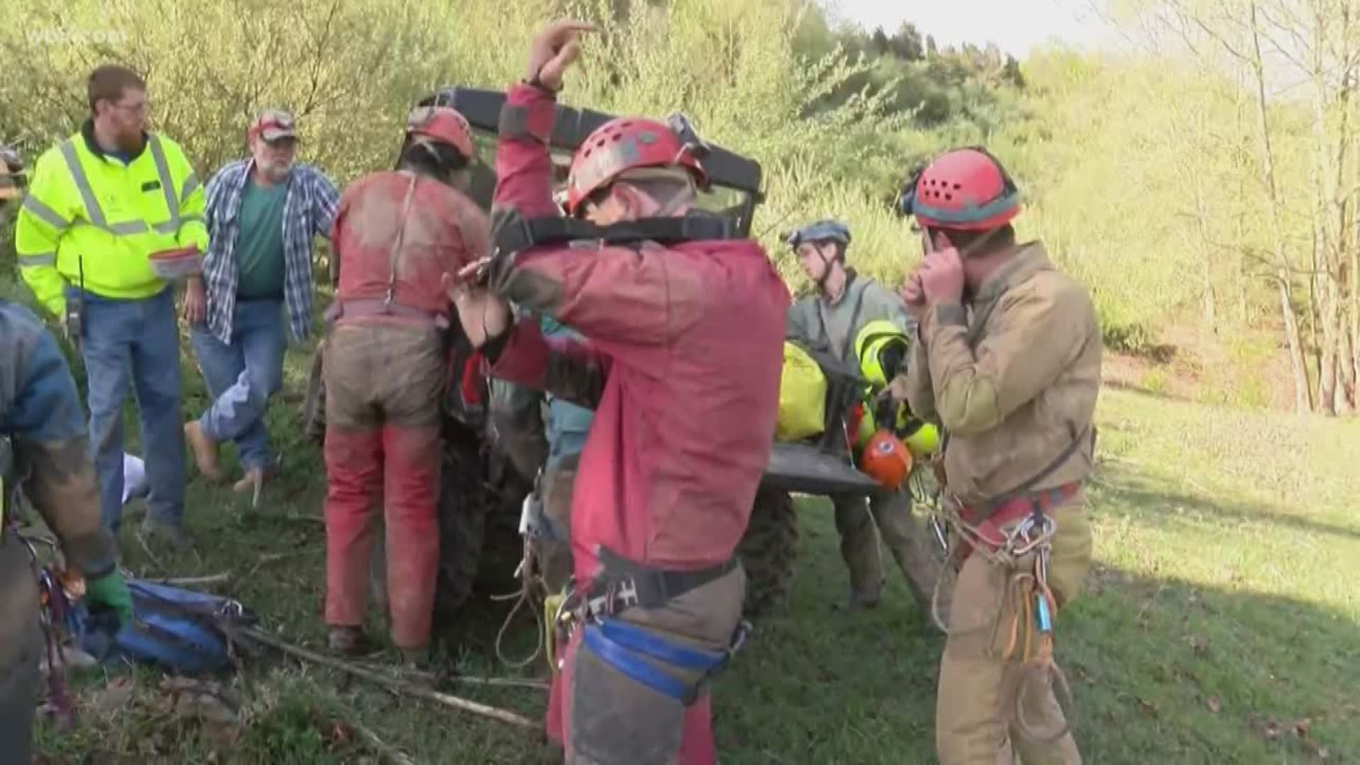 The first of five men trapped in a cave has been rescued from a cave in southwest Virginia.