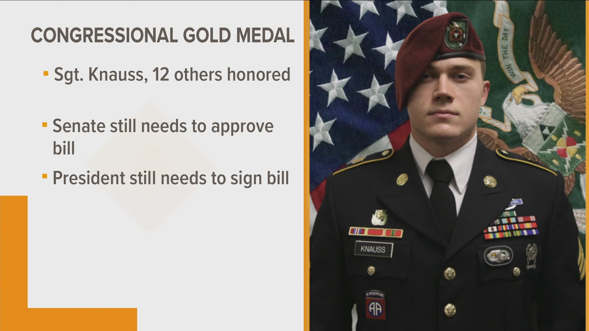 One of those 13, Staff Sergeant Ryan Knauss, was from Knoxville.
