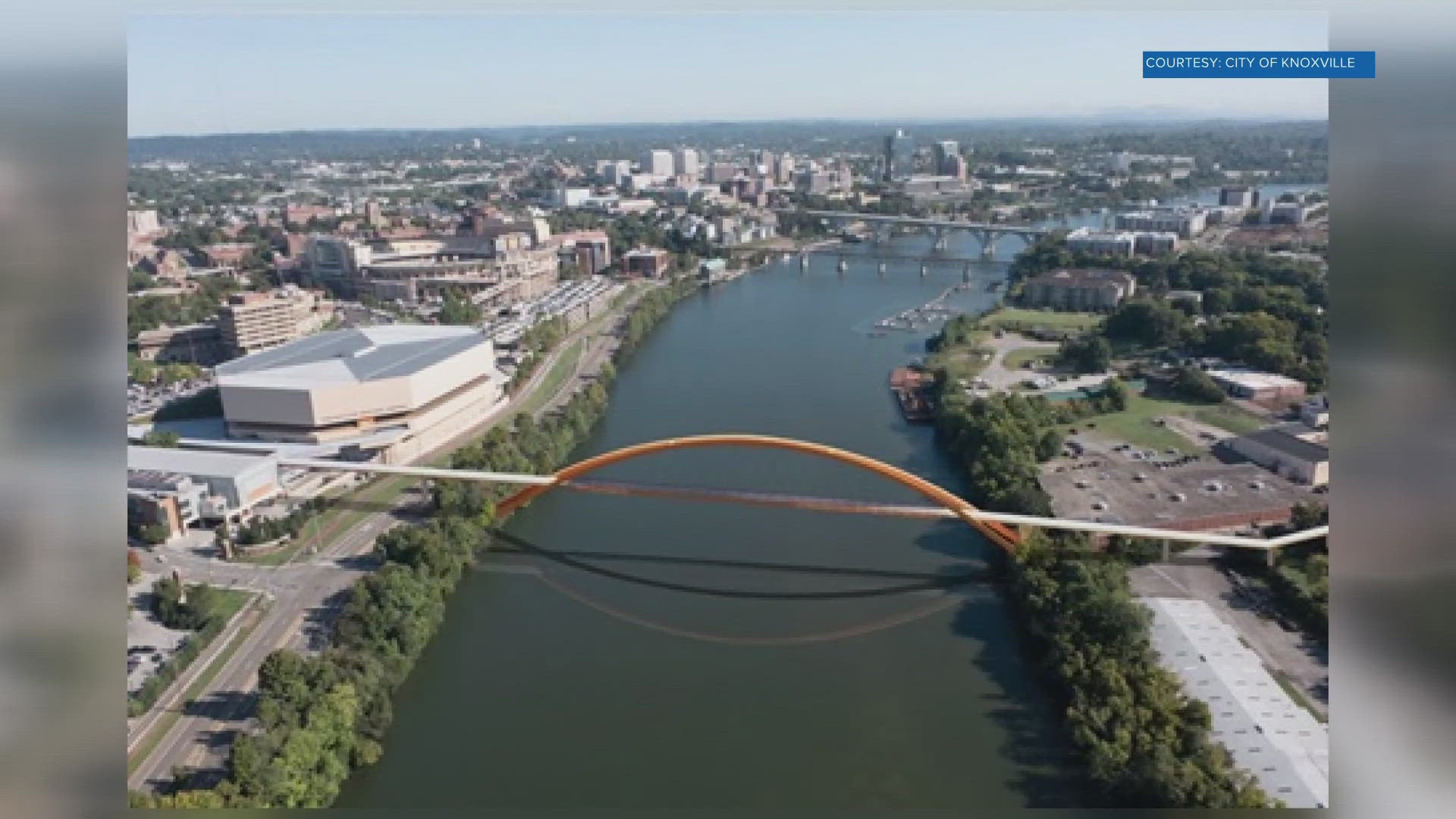 Mayor Kincannon plans to build a pedestrian bridge over the Tennessee River are still in place and are set to move forward with federal funding.
