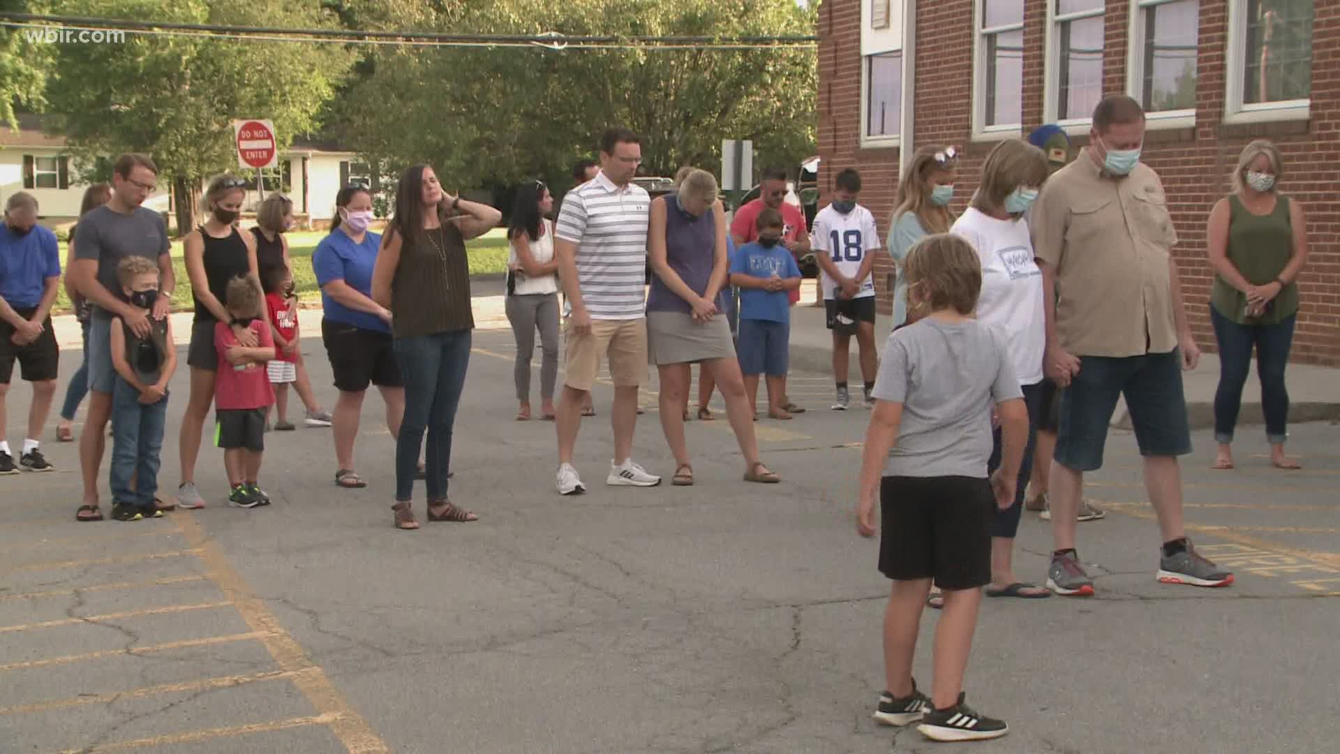 They gathered at Blue Grass Elementary... to hope for a good year in an uncertain time.