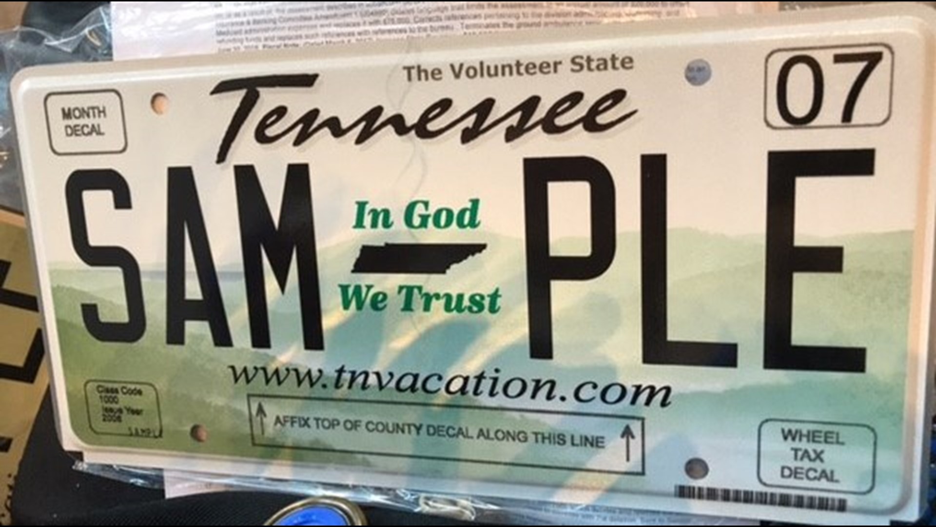 License plate renewal deadlines extended for TN