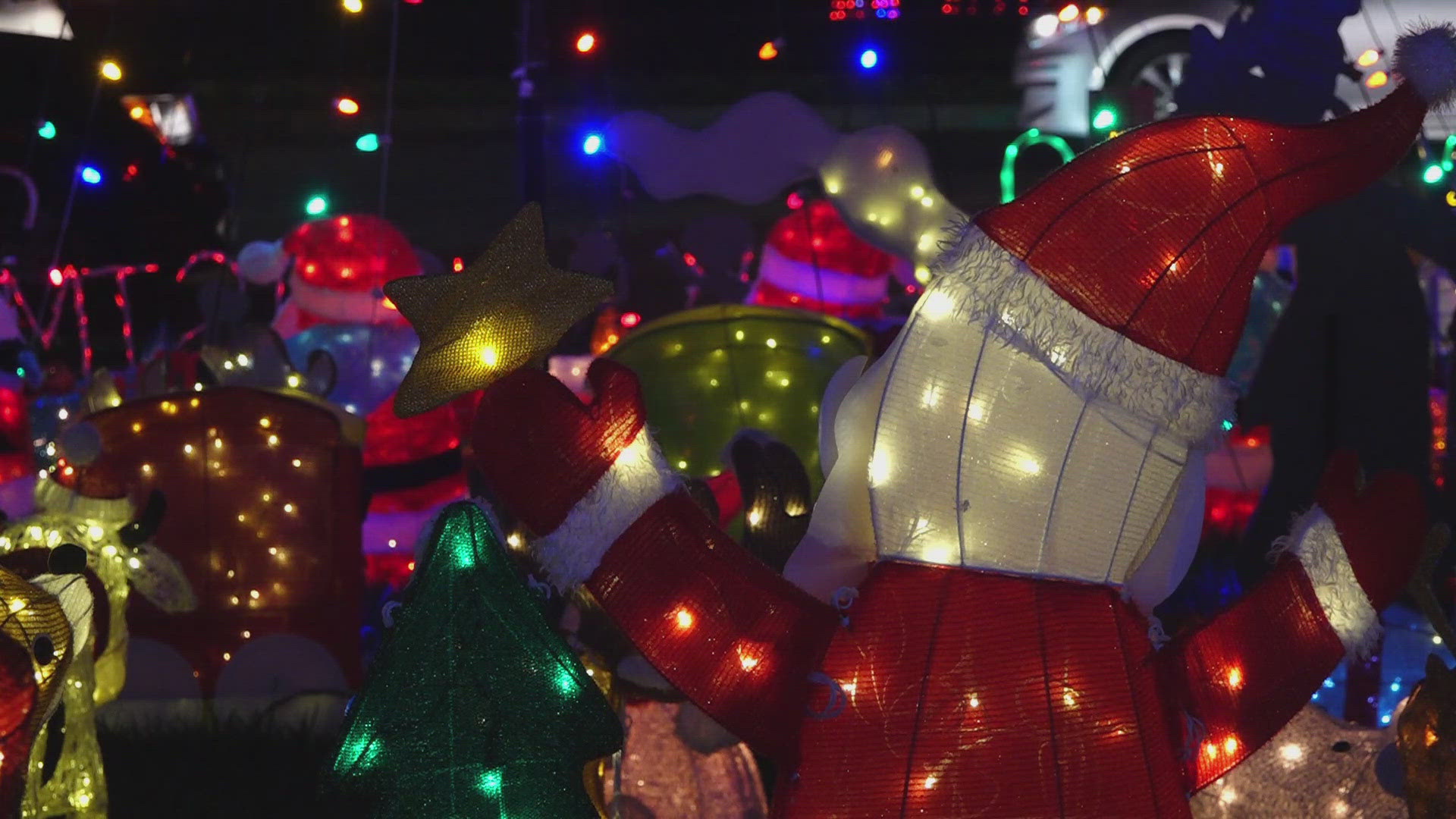 Plenty of people across the area have decorated their homes with dazzling lights and festive figures.