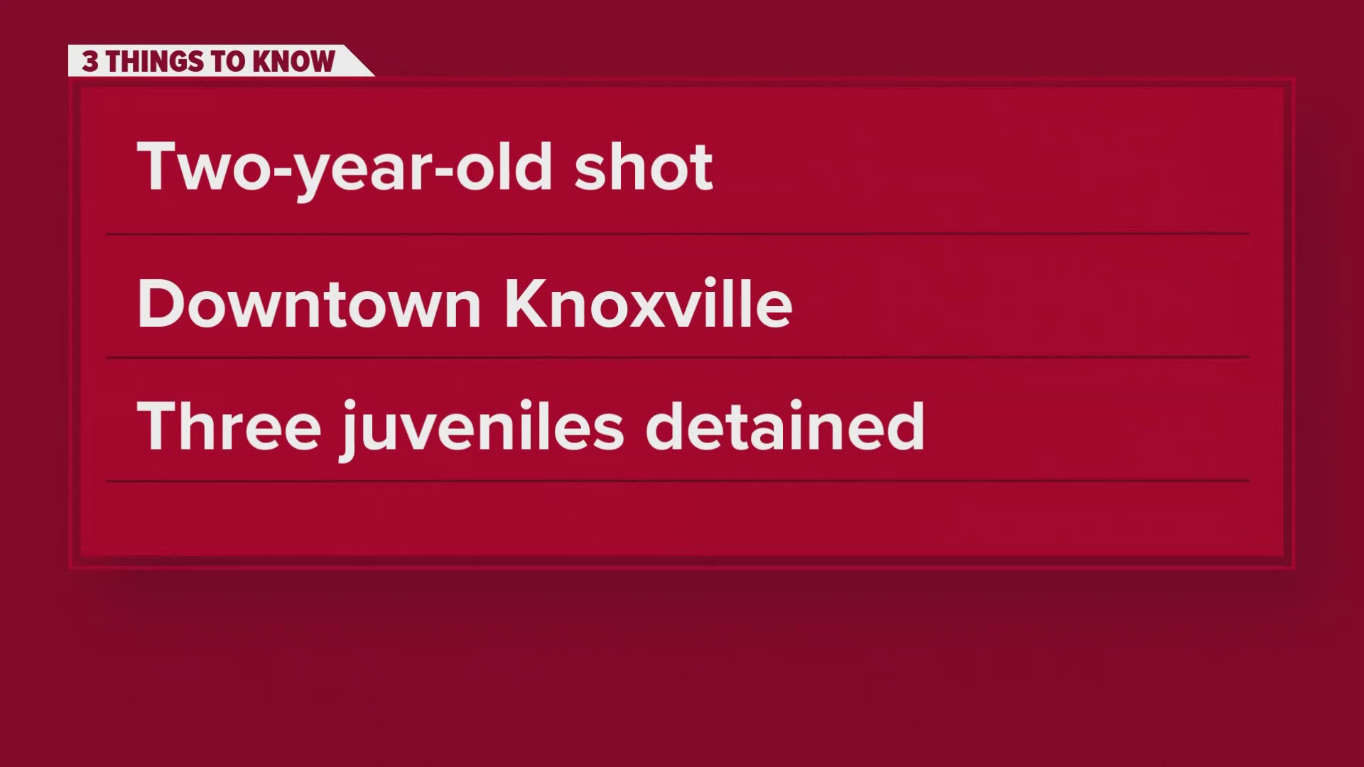 The child was transported to the hospital and is in critical condition, according to the Knoxville Police Department.
