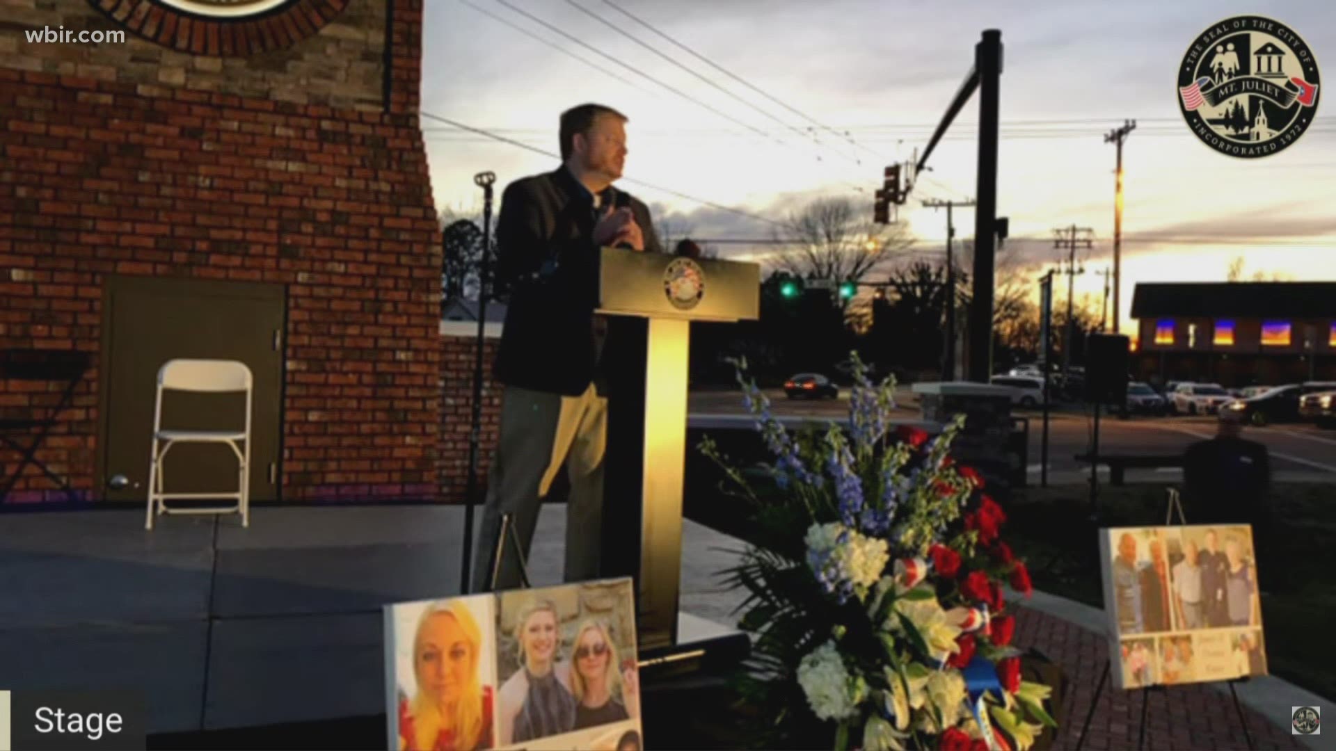 A memorial was held honoring victims killed during last year's tornadoes. Officials said 25 people died in both the Nashville and Cookeville areas.