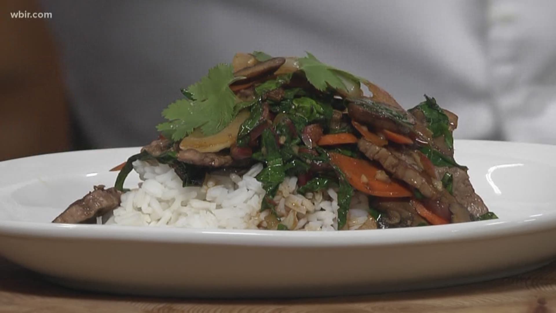 Flank Steak with Chard Stir Fry