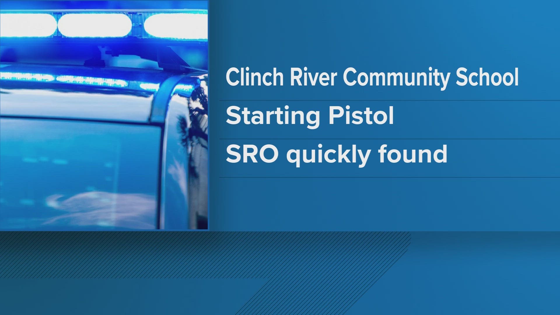 School administrators say a student was found with a starting pistol. Leaders say the School Resource Officer found the firearm within minutes of learning about it.