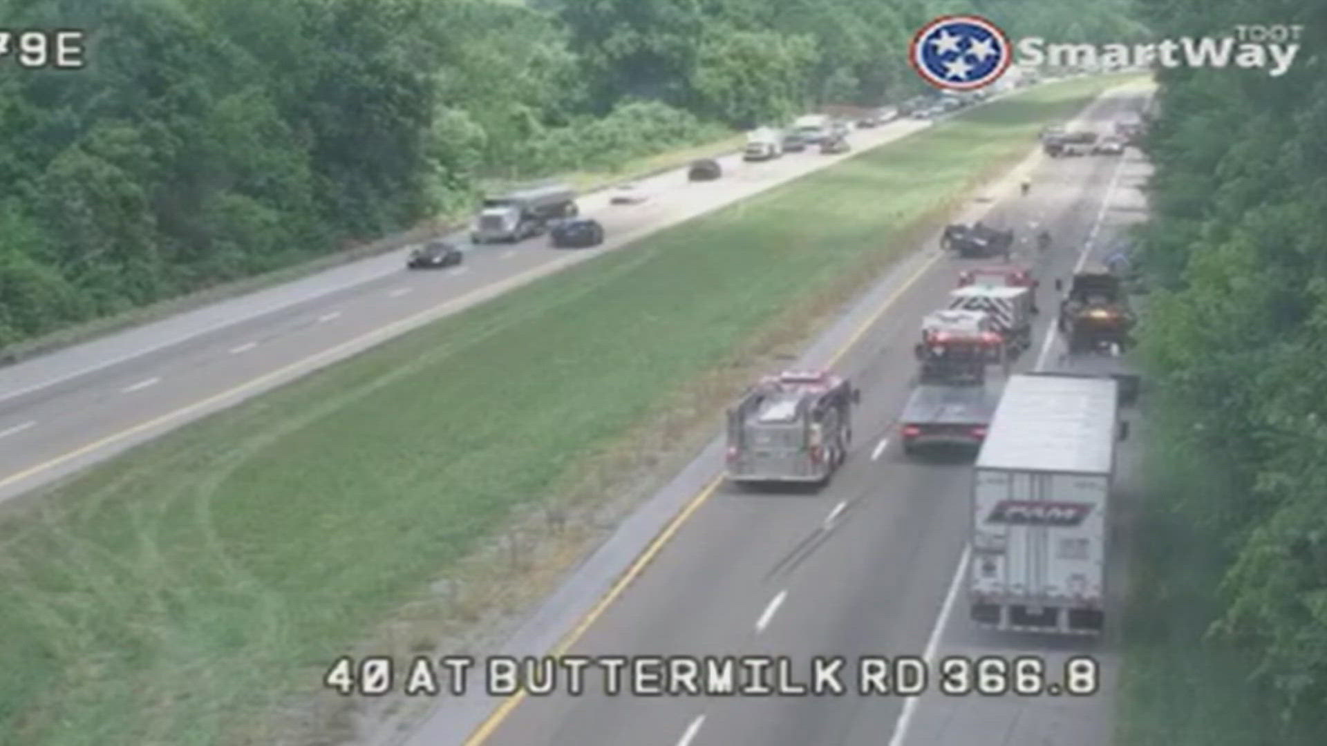 The Loudon County Sheriff's Office said at least 4 cars were involved. 