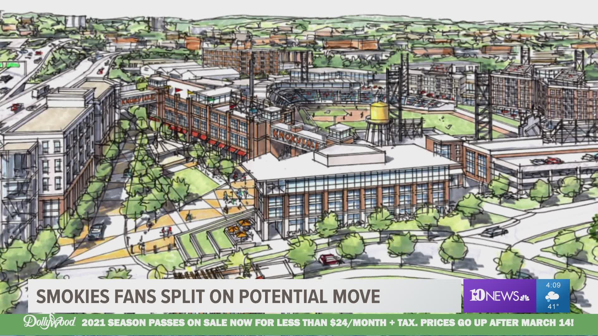 As we continue coverage on the development of a new stadium in Knoxville, Smokies fans are split on the team's potential move downtown.