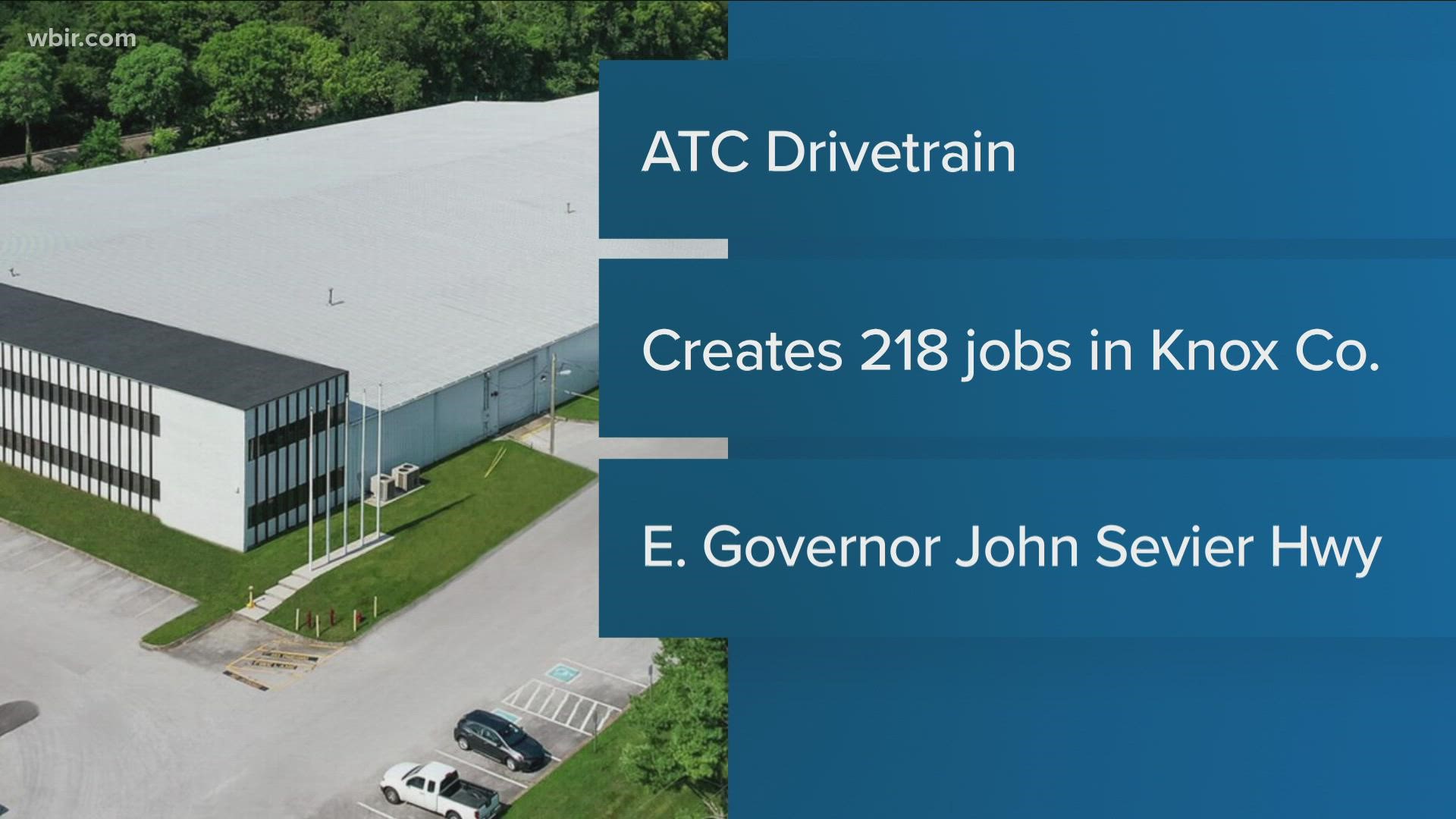 ATC Drivetrain is the leading independent global remanufacturer of drivetrain and powertrain systems. The new facility will bring 218 manufacturing jobs.