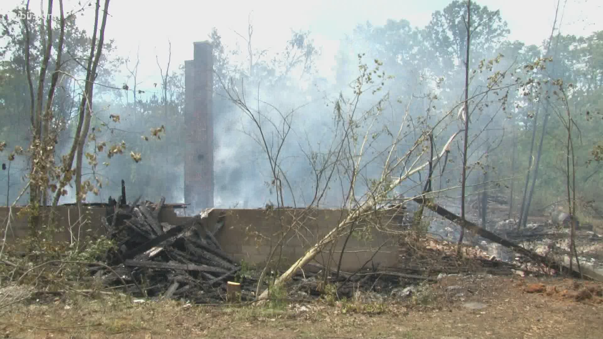 A big fire May 11 at an old school site off Northshore Drive appears to be arson, according to the Knox County Sheriff's Office.