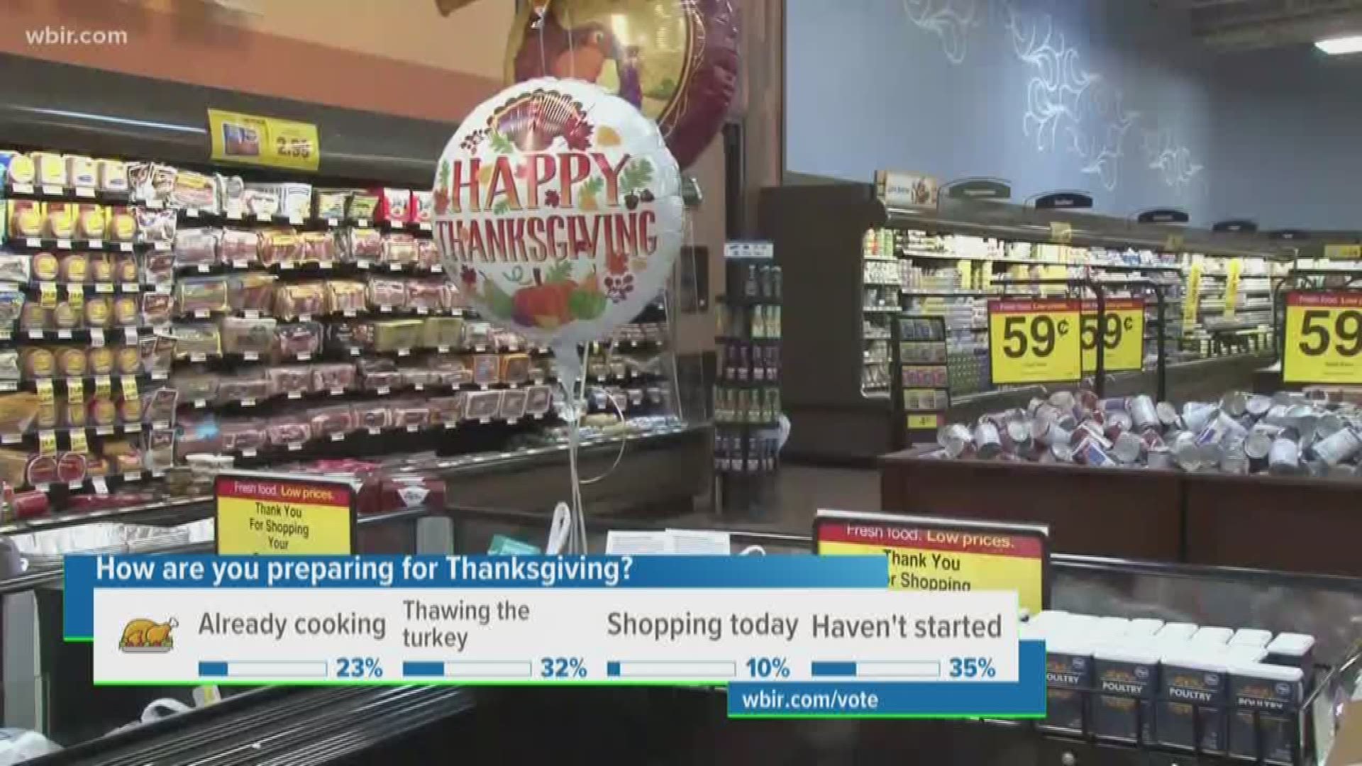 The Tuesday before Thanksgiving is the busiest day for many grocers.