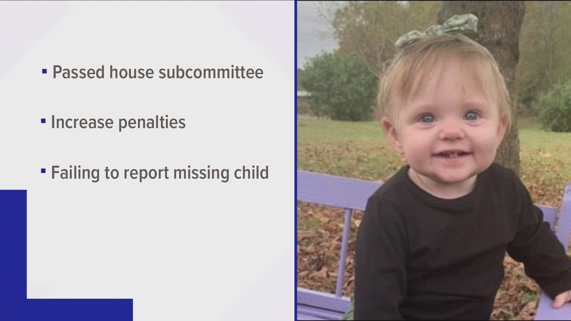 Authorities say it took weeks before Evelyn was reported missing and her body was later found. The new law hopes to change that.