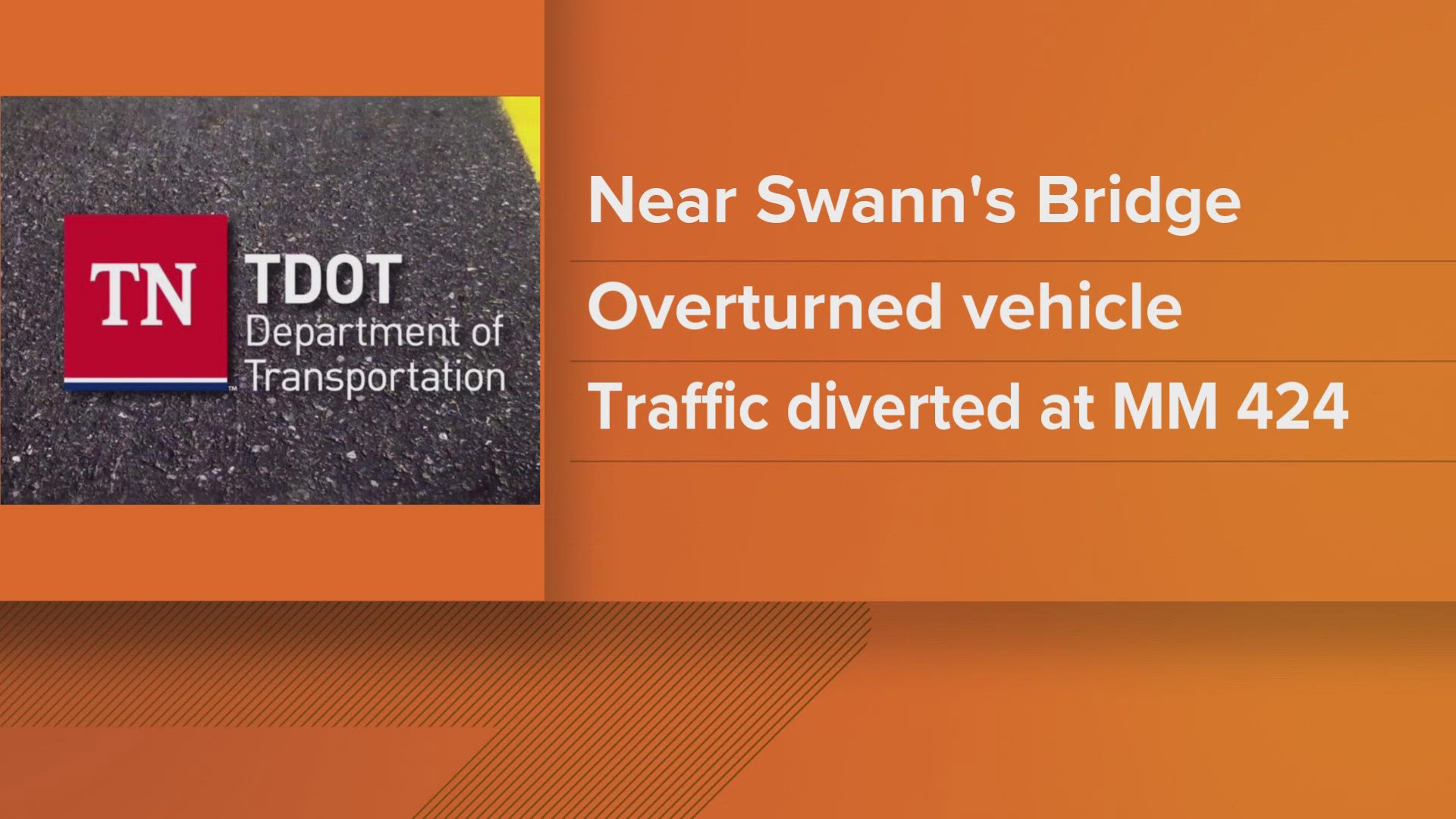 An overturned vehicle closed I-40 East in Jefferson County Wednesday morning, the Tennessee Department of Transportation said.