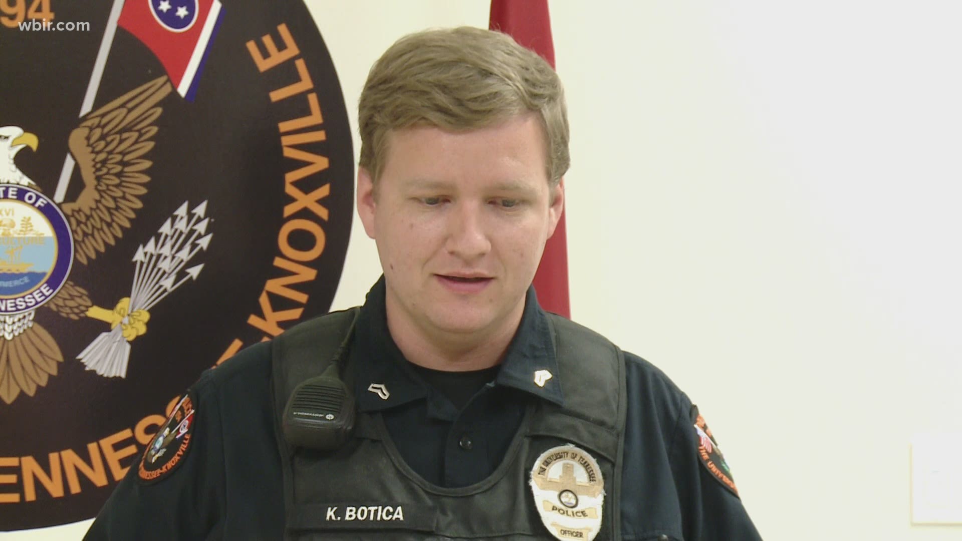 The UT police officer credited with saving a man after a vehicle fire on I-40 says he's in this line of work to do the right thing.