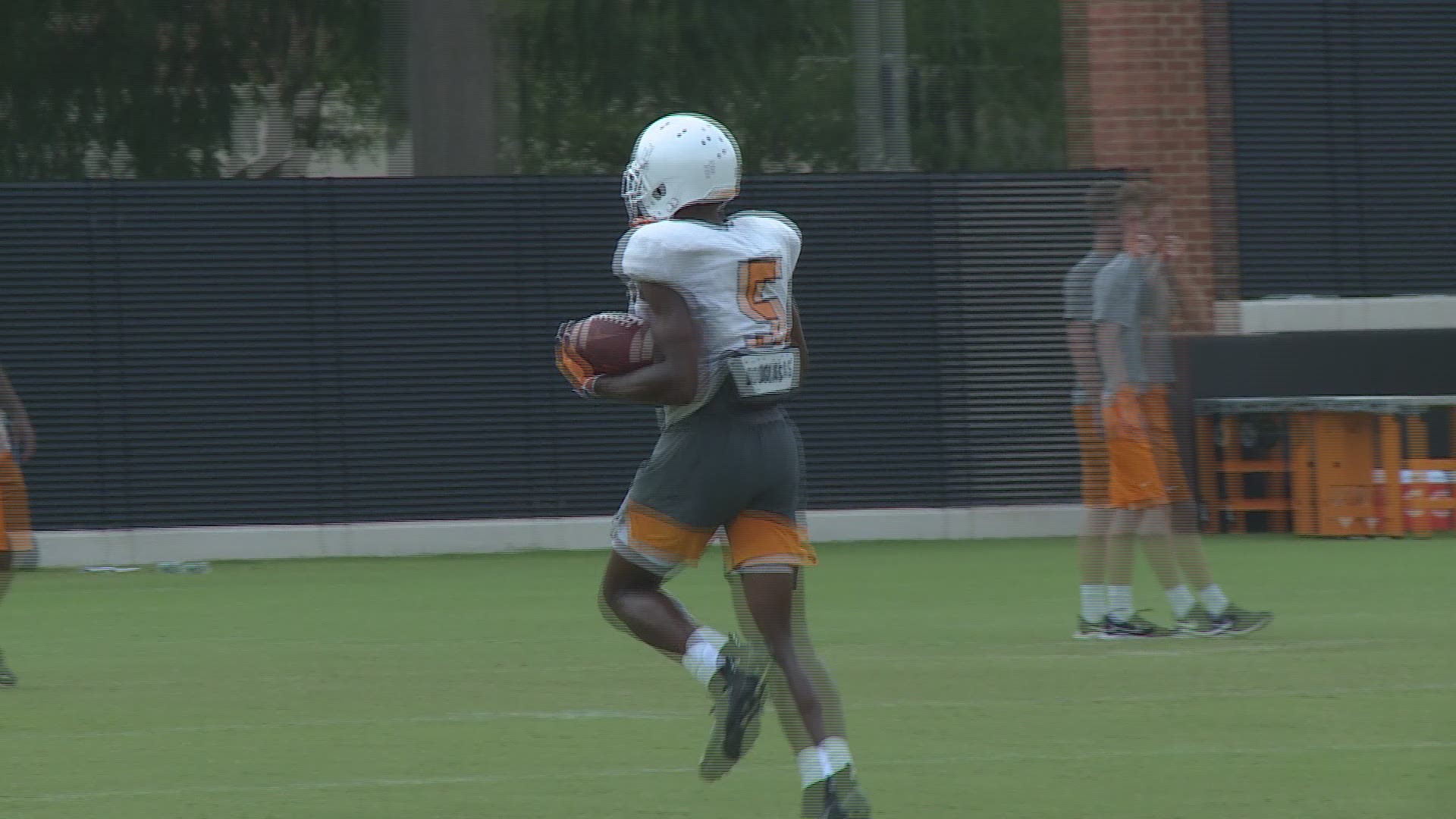 The Vols practiced in shells (helmets, shoulder pads, shorts) on Saturday afternoon after Friday's night practice. We're three weeks away from the first game of the 2019 season.