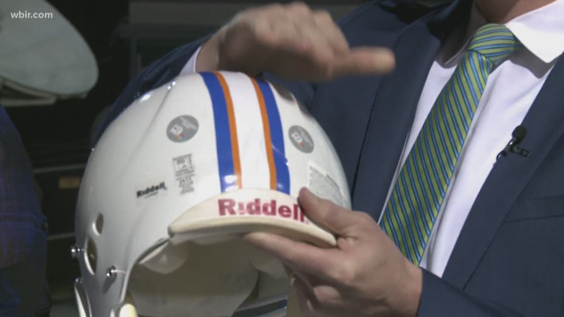 We give out helmet stickers for the impressive performances around the region.