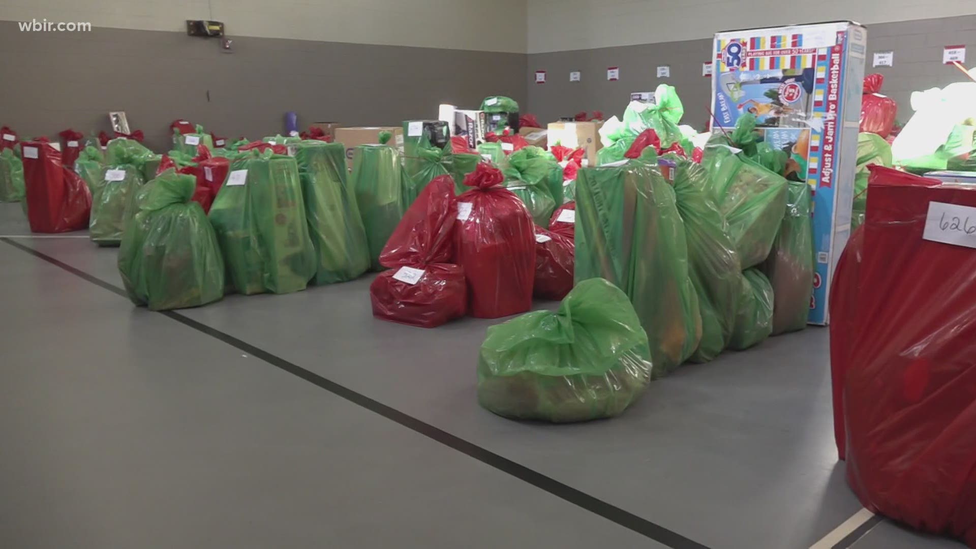 Salvation Army distributing Angel Tree gifts to families