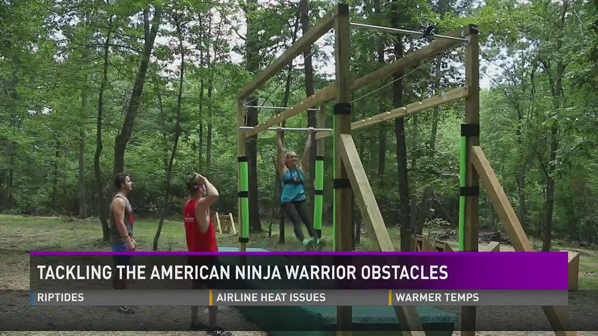 Leslie Ackerson shows us the tough training behind the scenes of American Ninja Warrior.