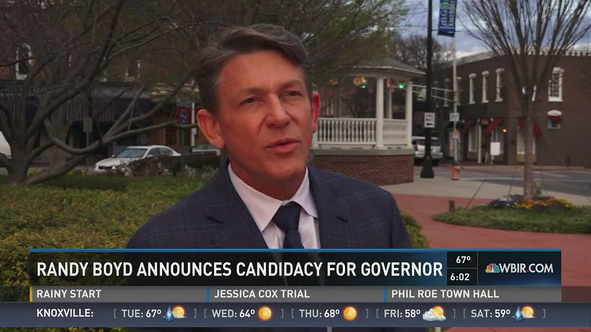 March 6, 2017: Knoxville businessman and philanthropist Randy Boyd announced his run for governor in 2018.