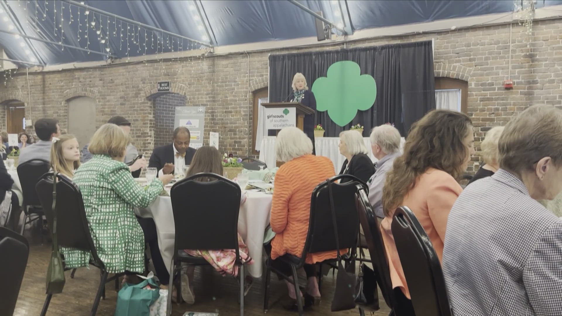 A former Girl Scout herself, Lee highlighted the annual Trefoil Society Luncheon.