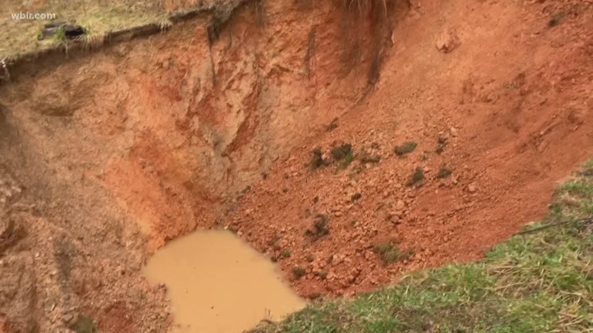 The massive sinkhole is located near the spring where the city gets its water.
