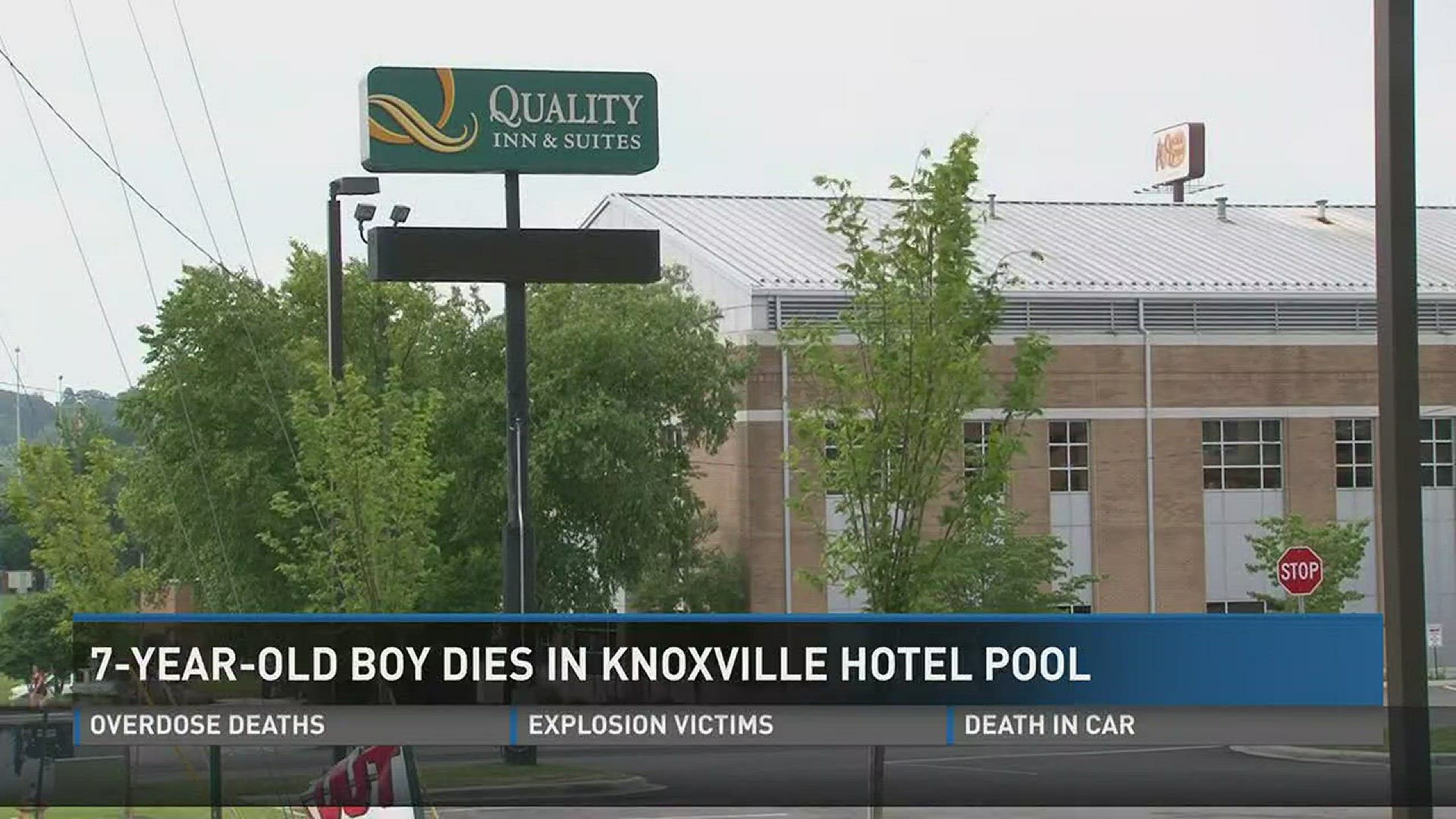 A child drowned in an unattended pool at the Quality Inn and Suites in Cedar Bluff, according to the Knoxville Police Department.