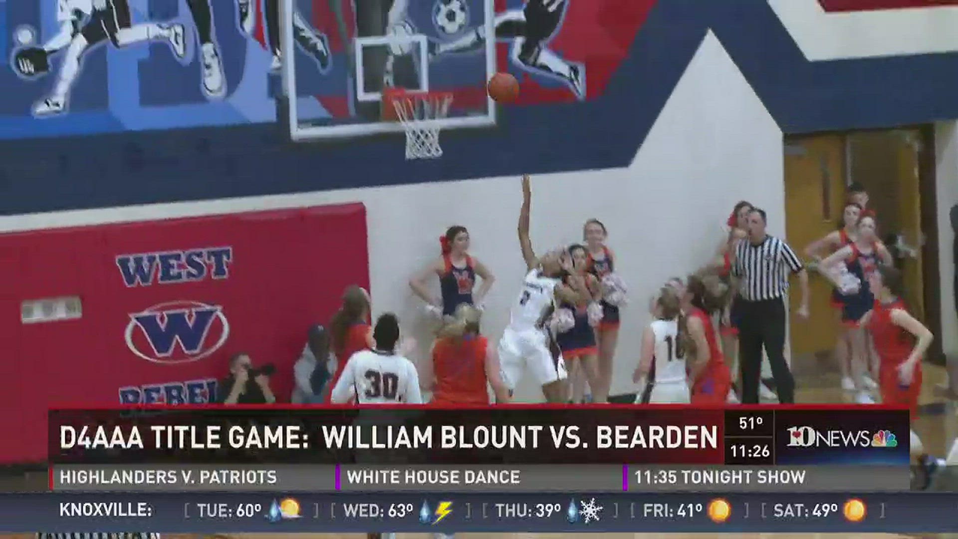 Bearden took down William Blount, 58-53 in the District 3-AAA tournament championship game.