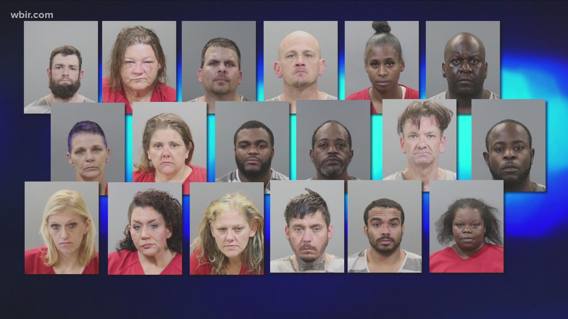 Court documents say the charges for all 39 people range from conspiracy to drug possession with the intent to sell.