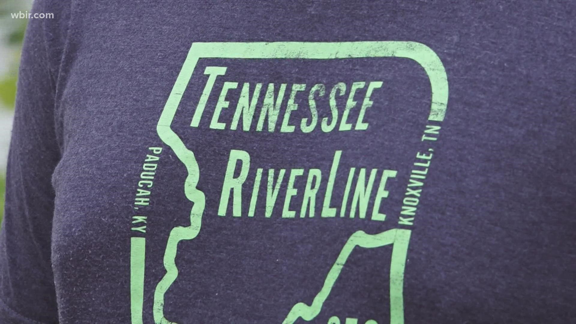 The river-line is a  642-mile system of trails that connects Knoxville to Paducah, Kentucky. It provides paddling, hiking and biking experiences.