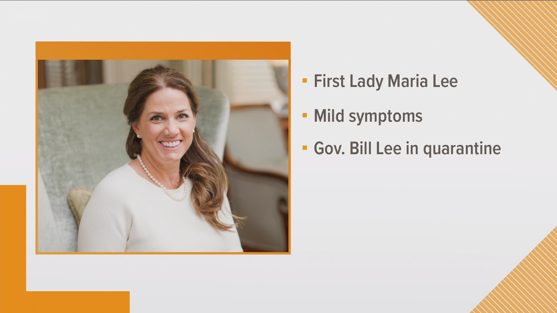 First Lady of Tennessee tests positive for COVID-19 & Gov. Lee quarantining after negative test