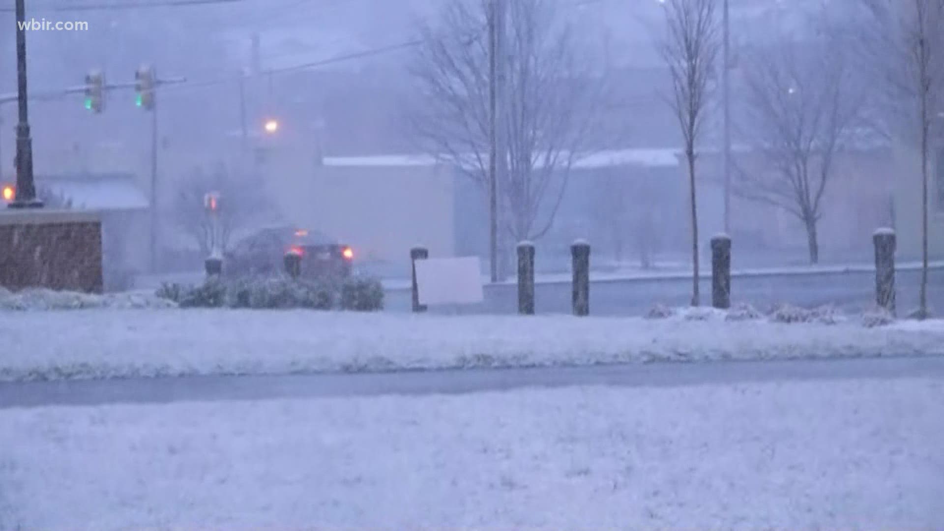 Morristown also saw snowfall Thursday afternoon.