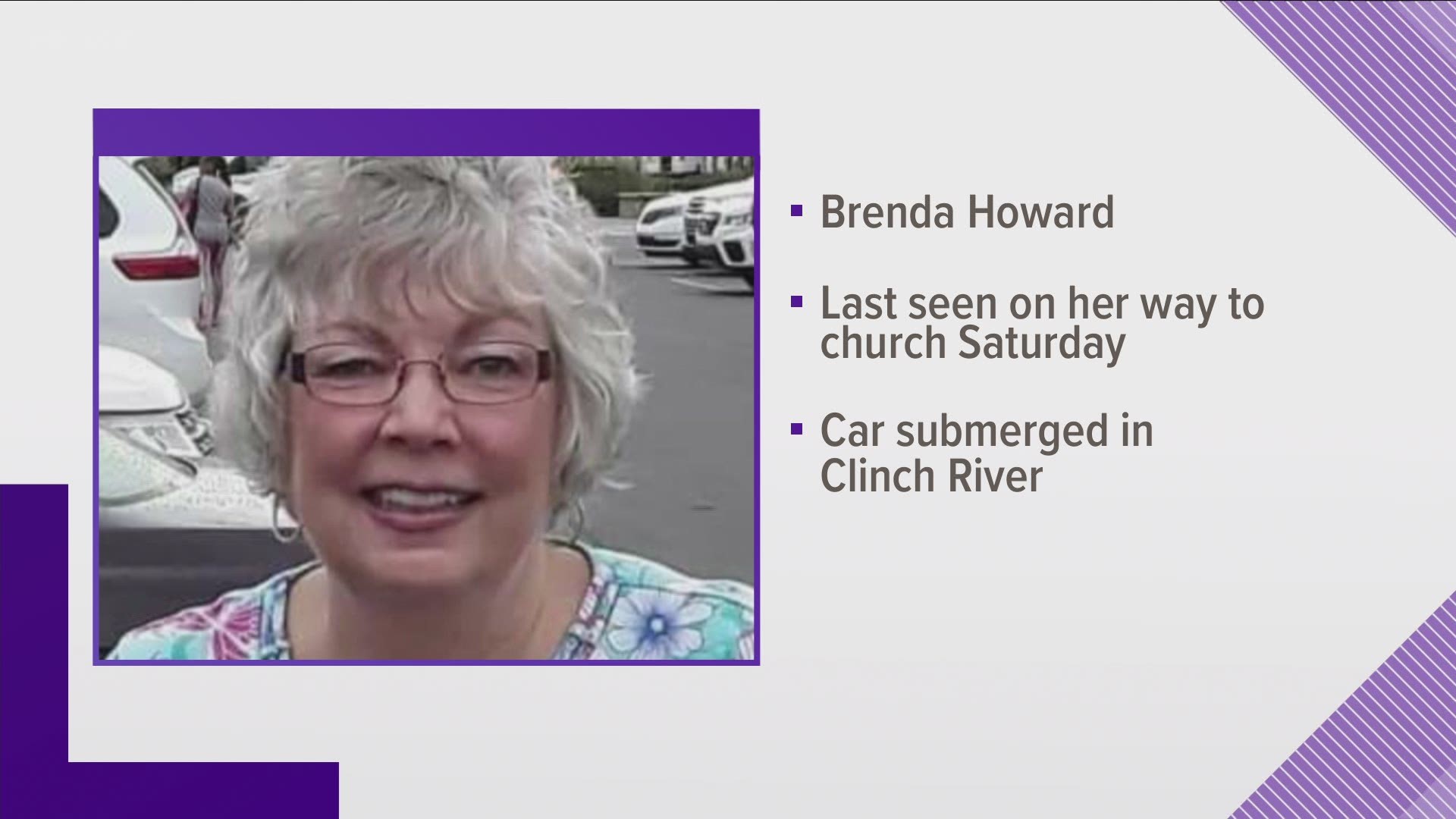 The TBI said Brenda Howard, 67, who had been missing in Hancock County, has been found dead.