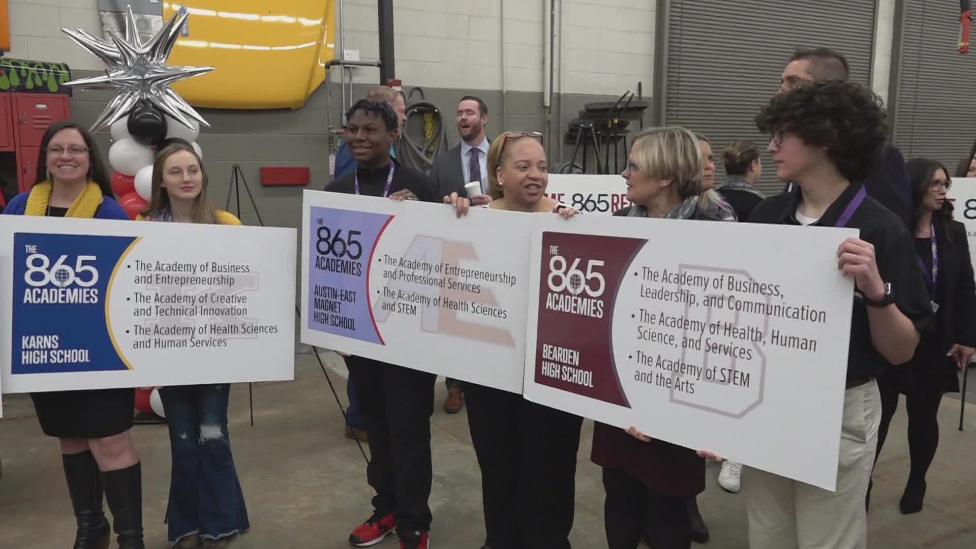 "The 865 Academies" initiative will allow students to experience work-based learning, opportunities for job shadowing and guidance from professionals.