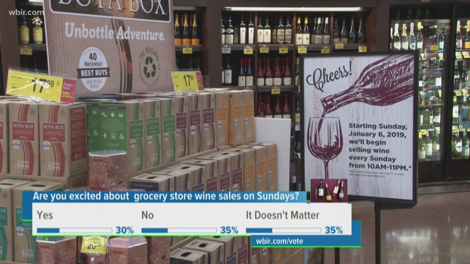 After months of waiting -- January 6 was the first day people across the state could buy wine in grocery stores on Sundays.