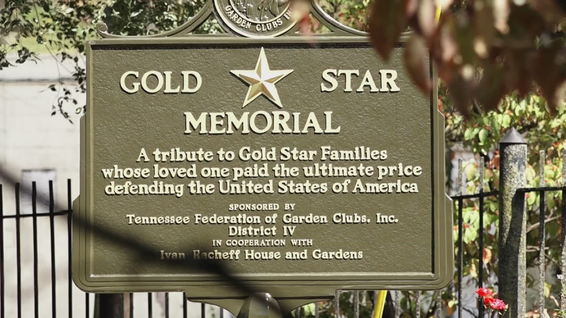 The Tennessee Federation of Garden Clubs honored those family members with a Gold Star Memorial marker at Racheff Park and Garden.