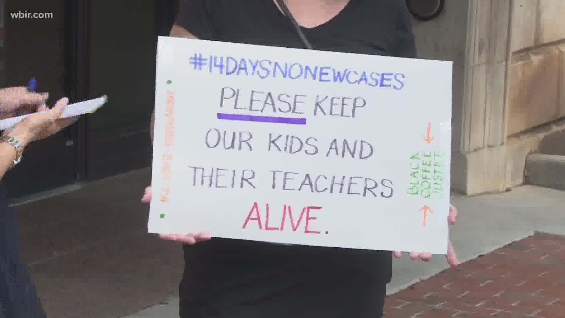 The group wants schools kept online until there are no new cases COVID-19 cases for 14 consecutive days.