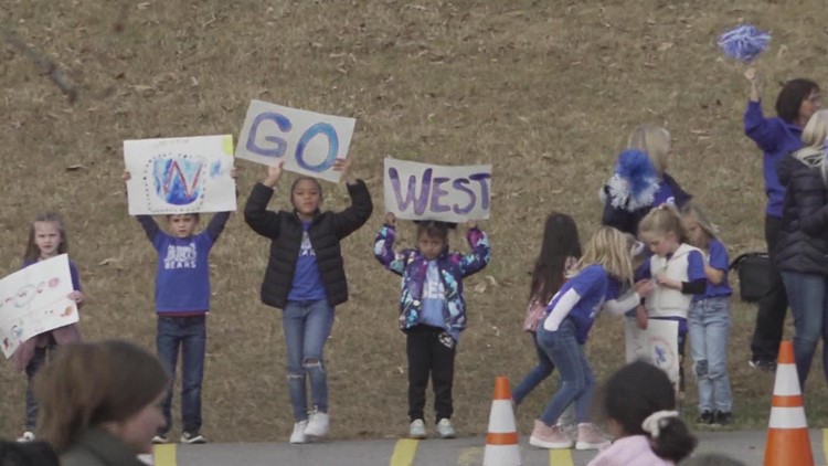 West High Rebels get support from elementary students