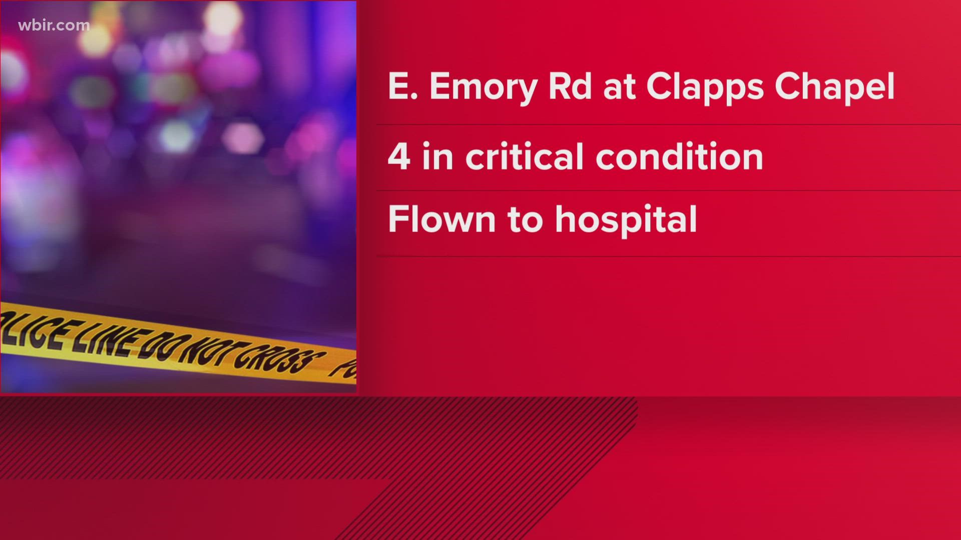 The crash occurred early Wednesday morning on E. Emory Road.