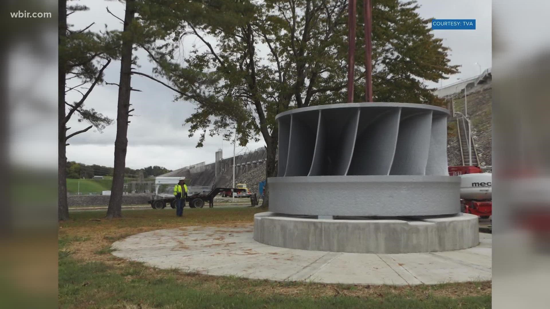 TVA said the 52-ton turbine had been in service at Cherokee Dam for nearly 80 years, which was created to help generate hydroelectric power during World War II.