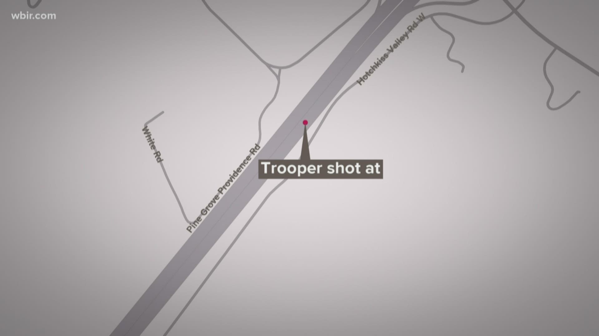 A THP spokesperson said the trooper was performing a traffic stop when shots were fired from a passing vehicle. The trooper gave chase and arrested two people.