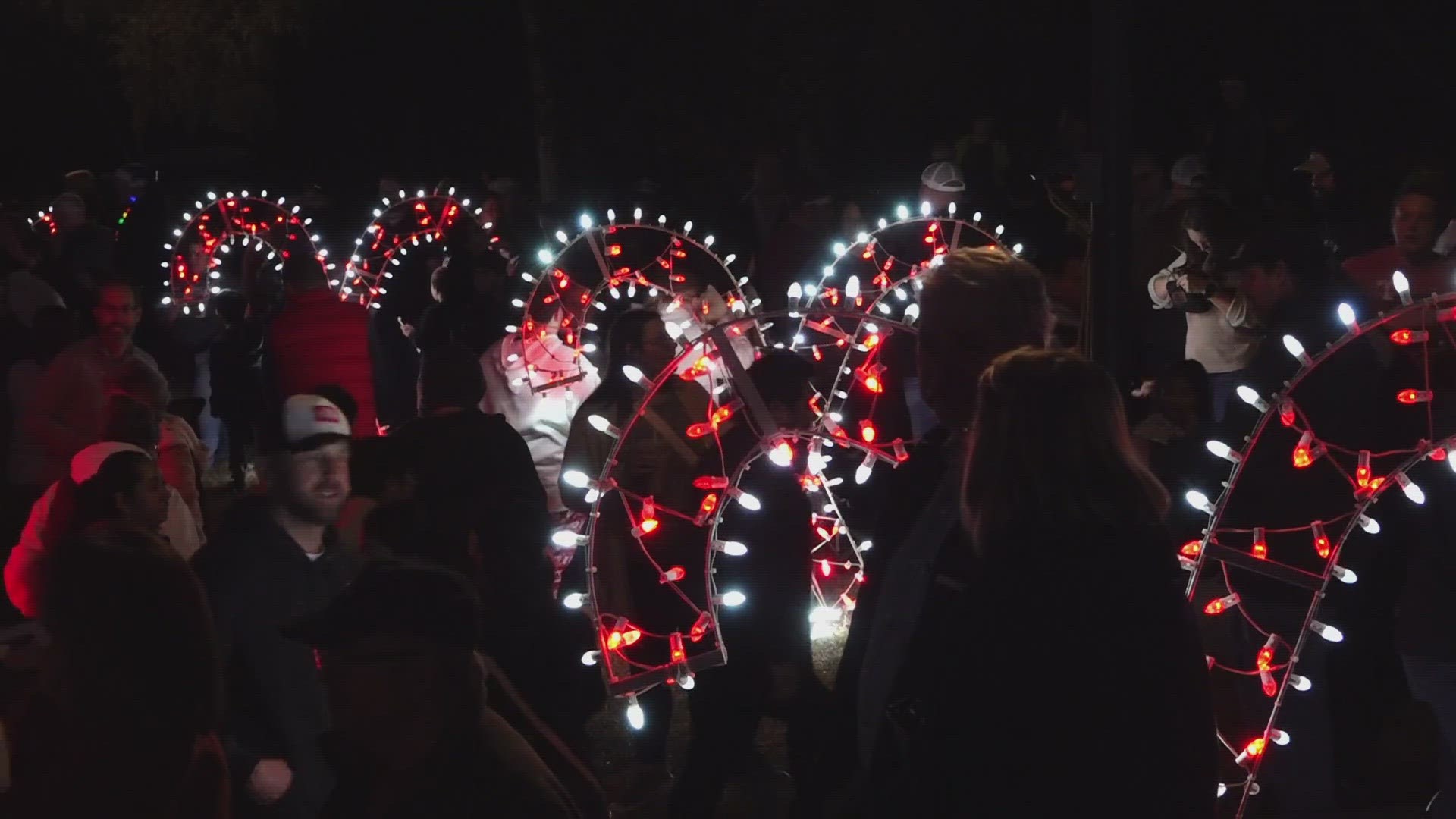 The event included live entertainment, crafts and a dazzling display of lights.