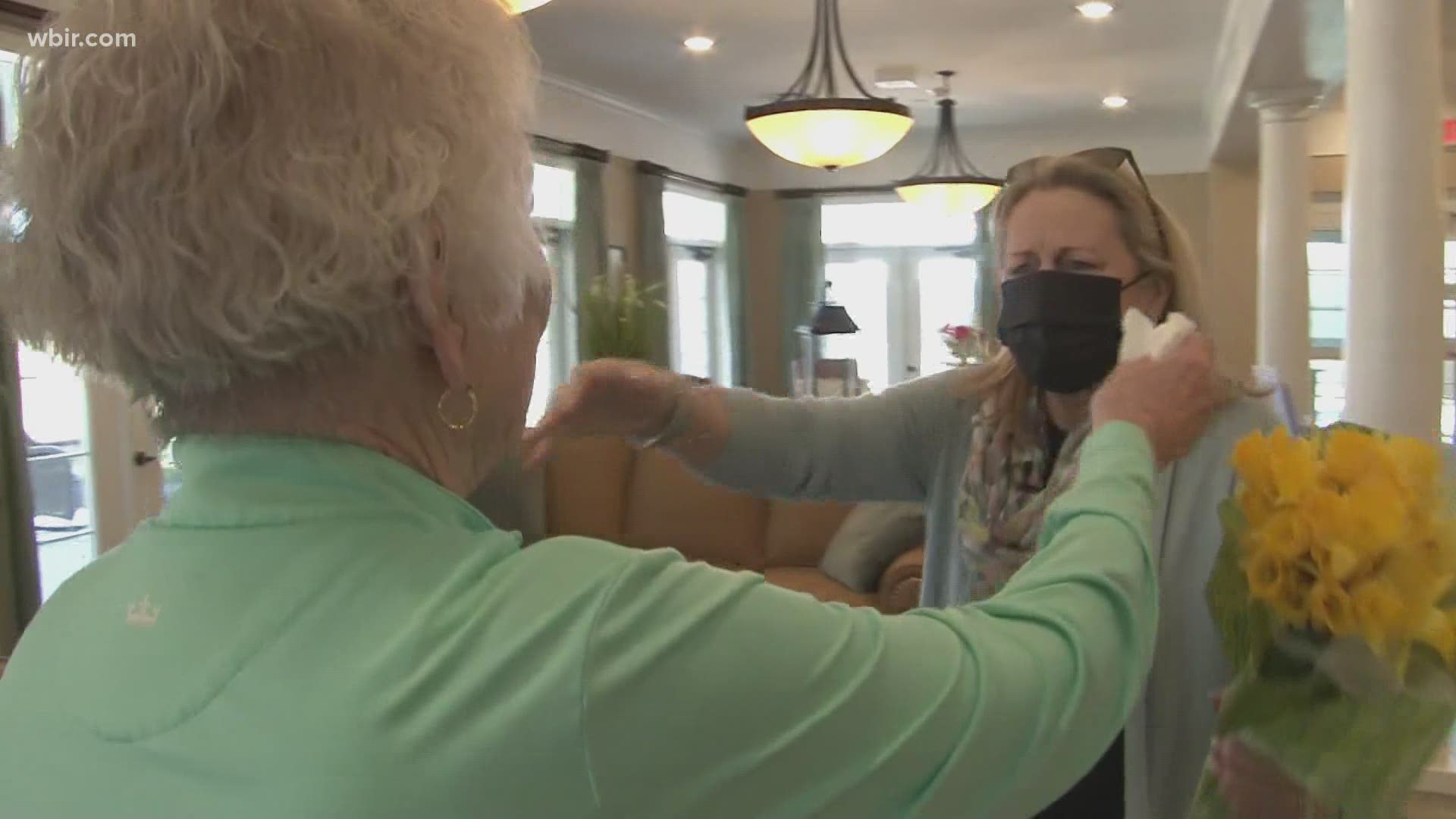 An East Tennessee woman finally could reunite indoors one-on-one with her mother in a Farragut nursing home.