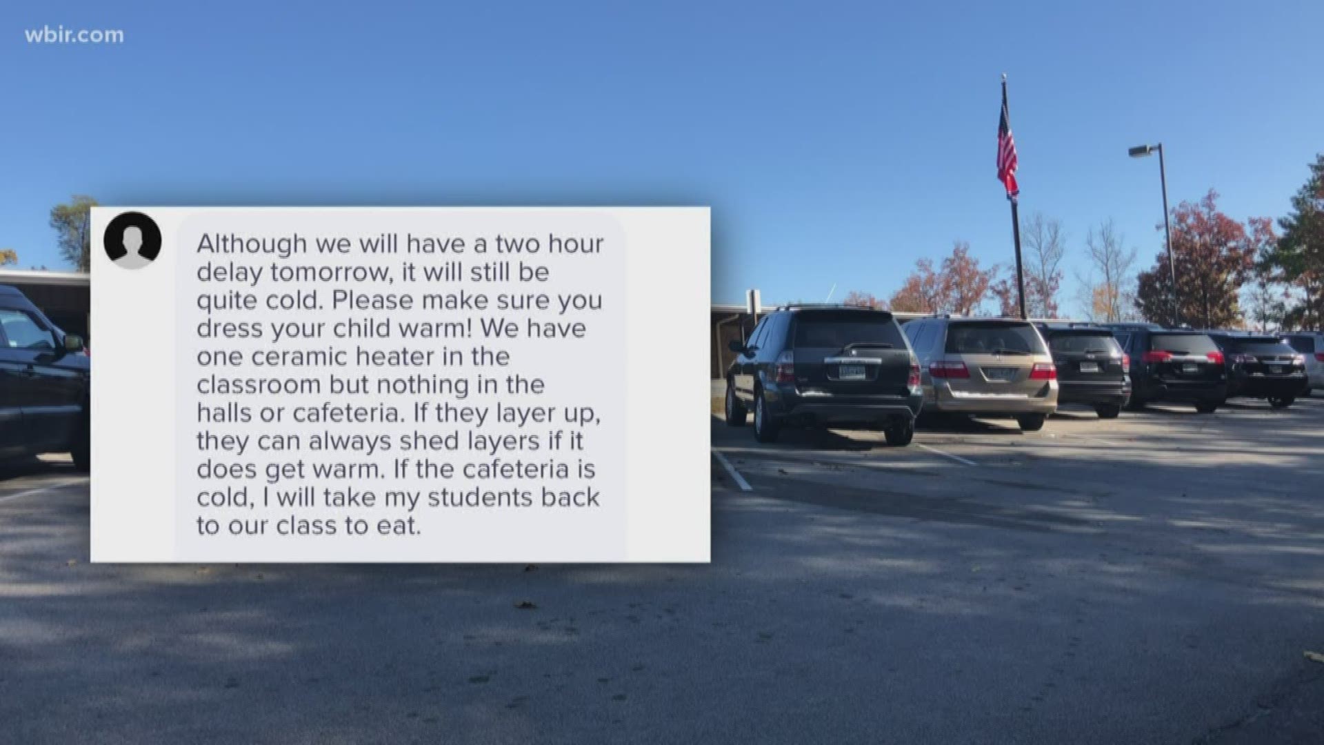 Dandridge Elementary parents were worried after they got a letter warning them to layer their kids up because some parts of the building had no heat.