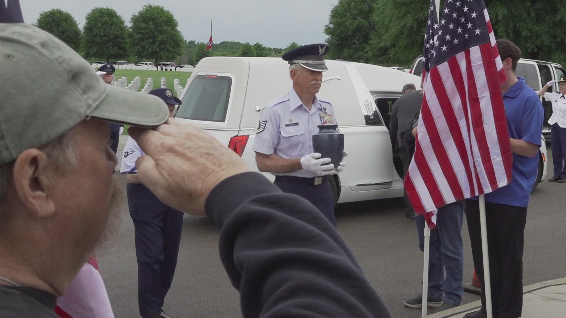 They were buried at East Tennessee State Veterans Cemetery as part of the Dignity Memorial Homeless/Unclaimed Veteran Burial Program.