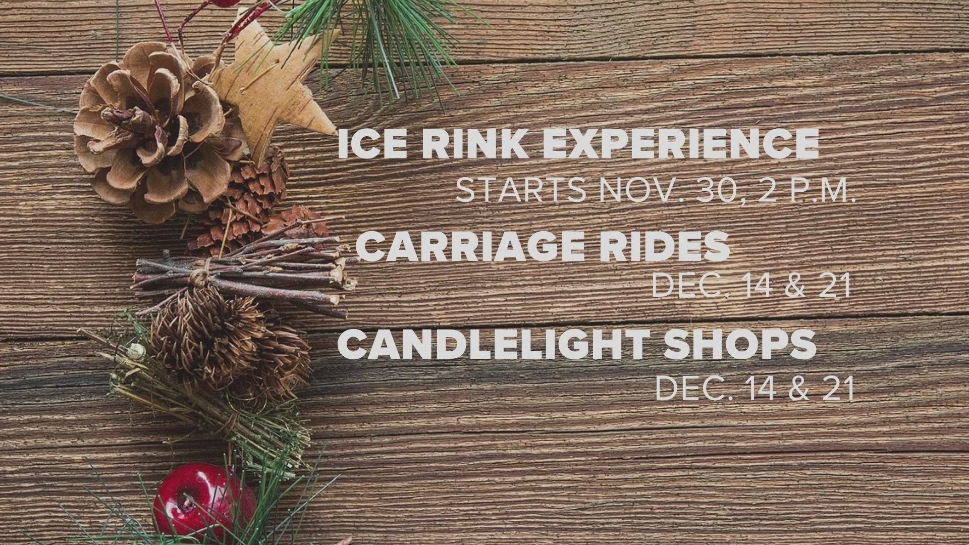 Ice skating, carriage rides and more can be expected in downtown Dandridge.