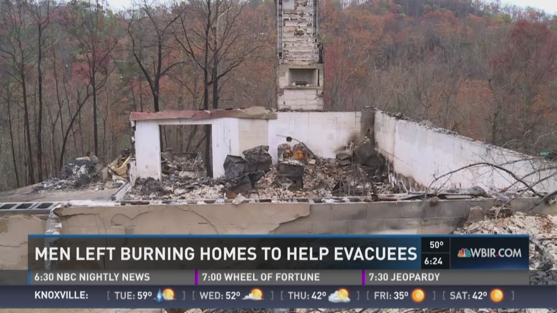 Dec. 5, 2016: In the midst of the Sevier County fires, two men drove to several nearby cabins to alert the residents to the approaching flames.