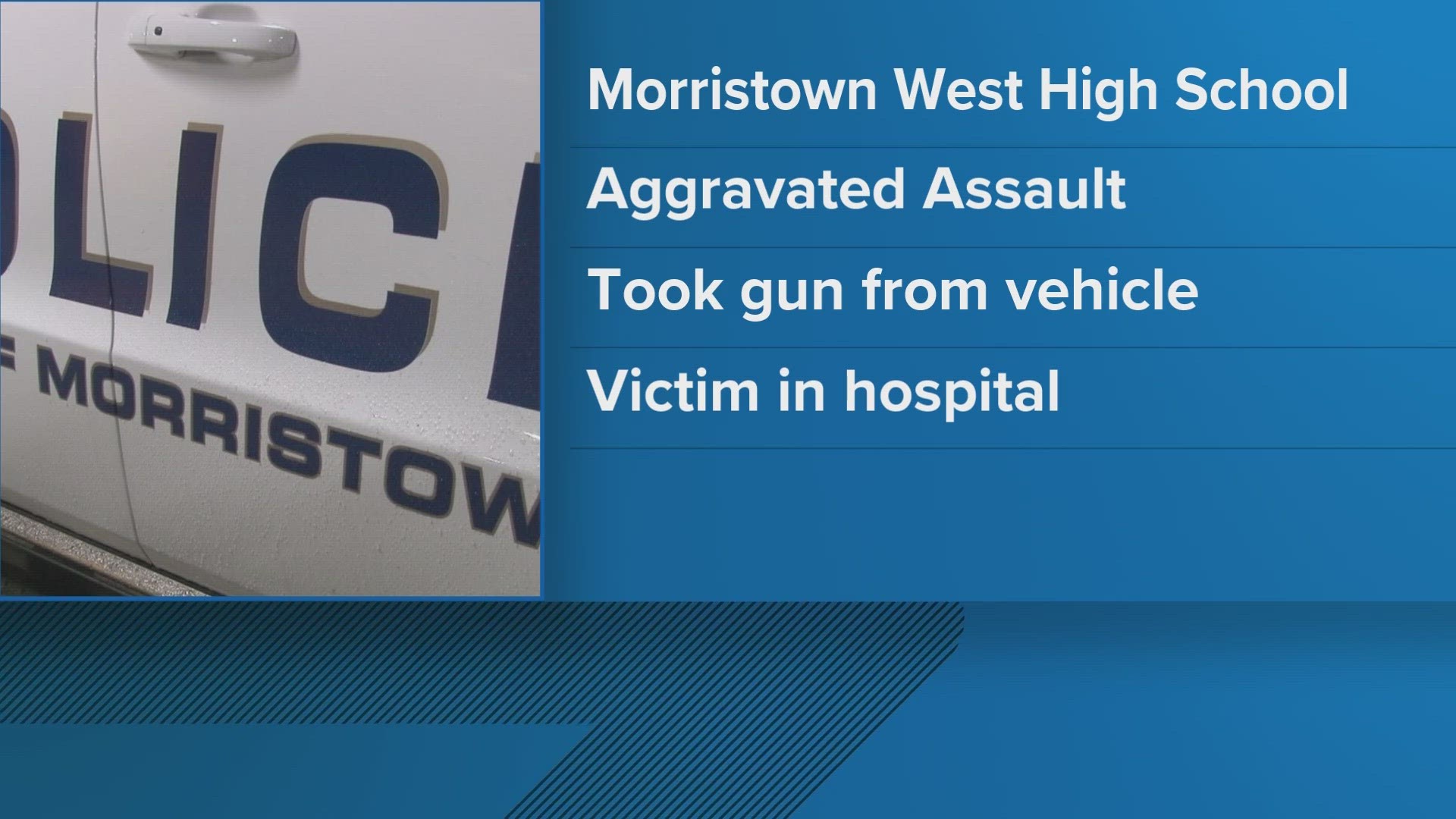 It happened Tuesday afternoon on Sulphur Springs Road at an apartment across the street from Morristown West High School.