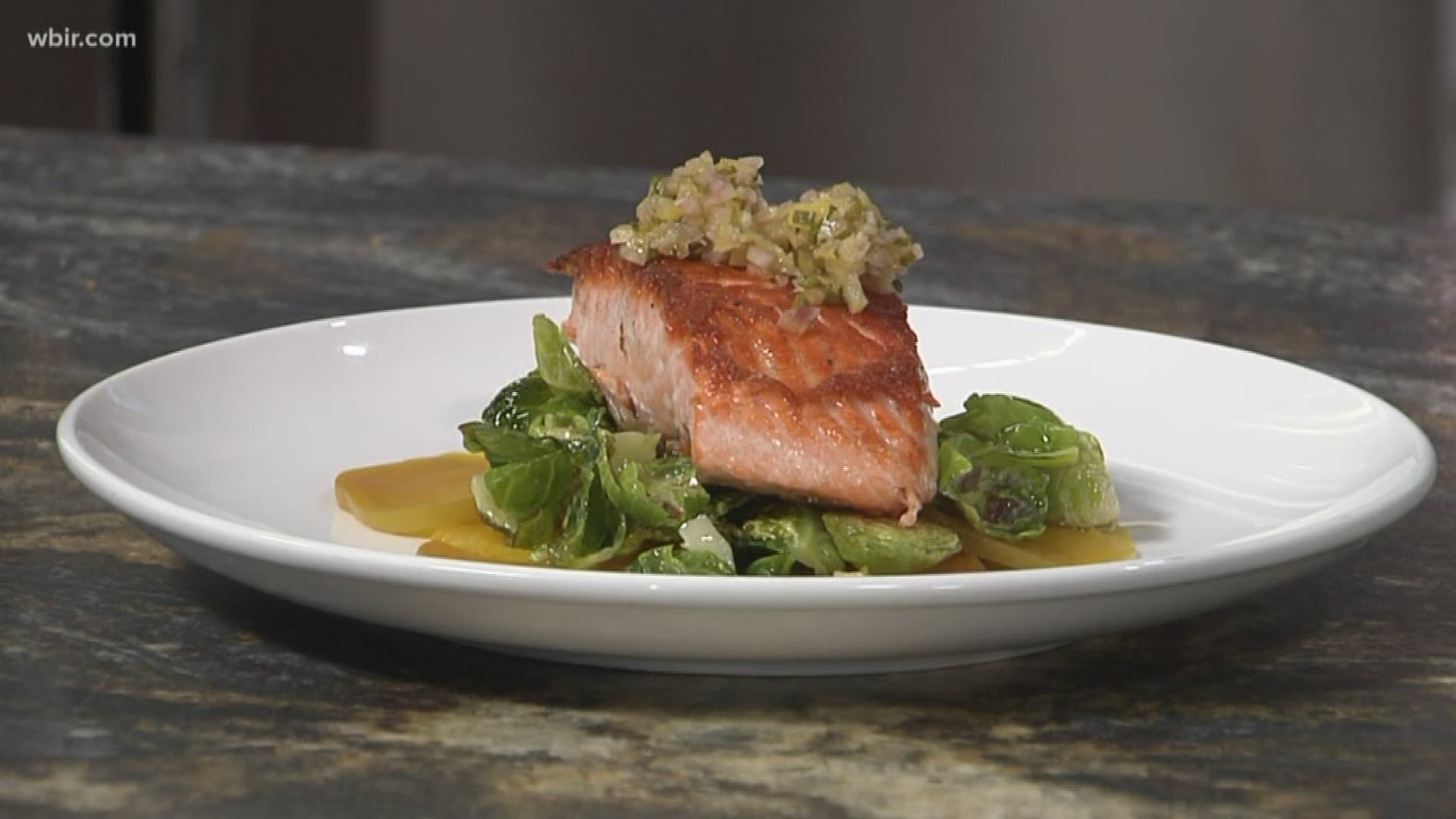 Harvest Executive Chef Geoff Kenney joins us in the kitchen to show us how to make a special grilled salmon dish.